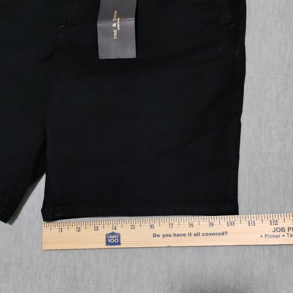 Rag & Bone Classic Chino Shorts Black Mens 34(35)  x 9" Stretch Fit 2 Slim NWT - Picture 16 of 16